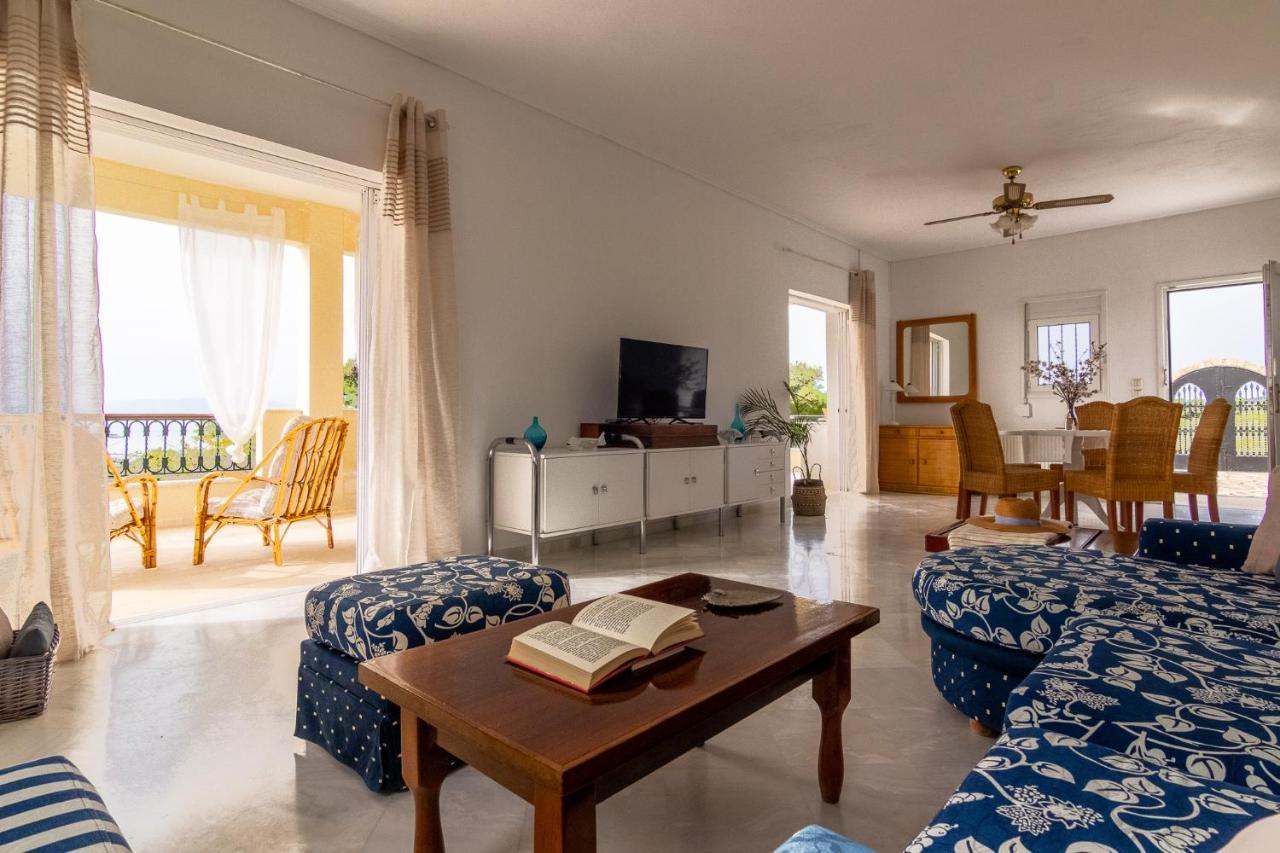 House With Amazing Ocean View And Patio - Pool Villa Porto Heli Bagian luar foto