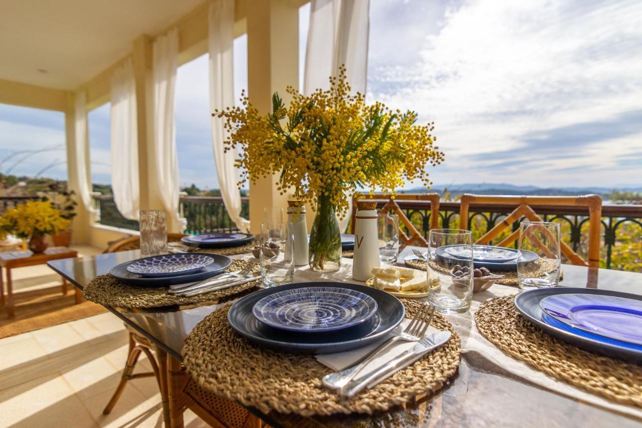 House With Amazing Ocean View And Patio - Pool Villa Porto Heli Bagian luar foto