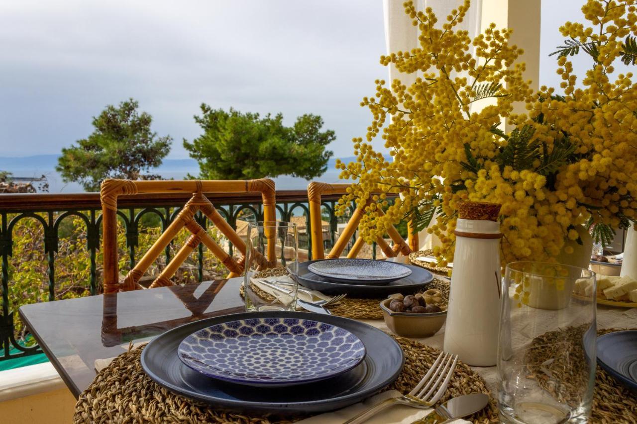 House With Amazing Ocean View And Patio - Pool Villa Porto Heli Bagian luar foto