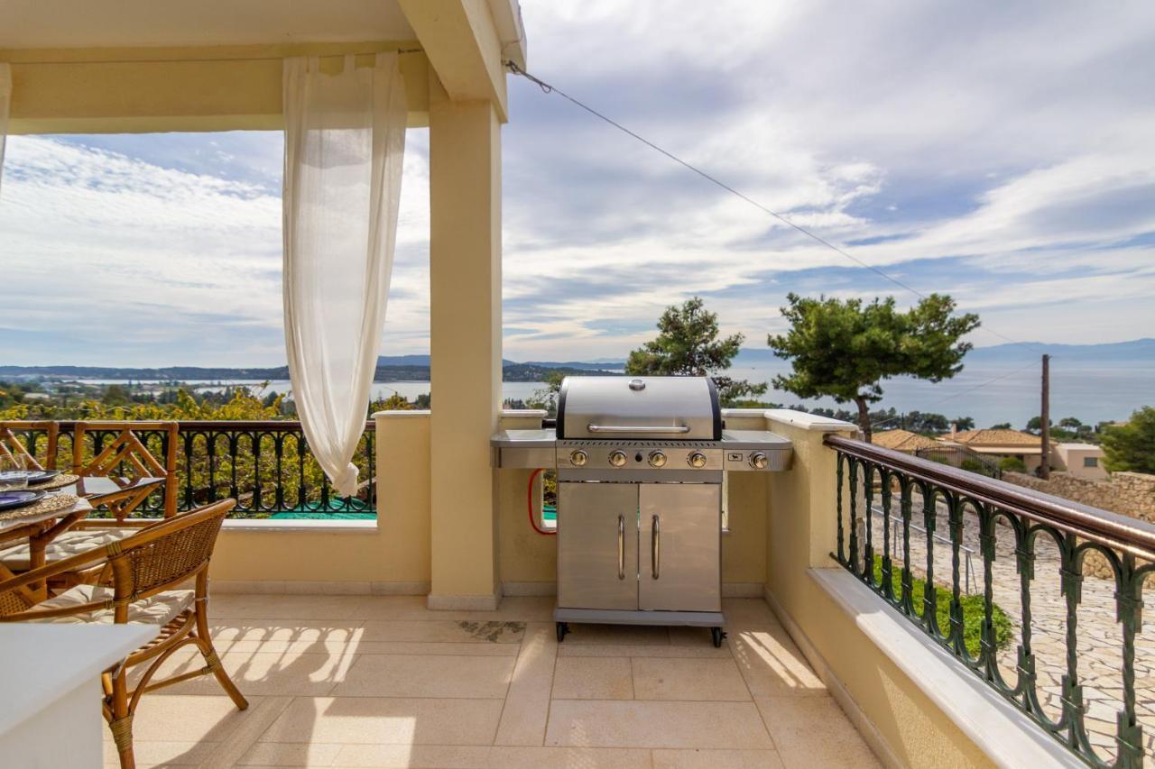 House With Amazing Ocean View And Patio - Pool Villa Porto Heli Bagian luar foto